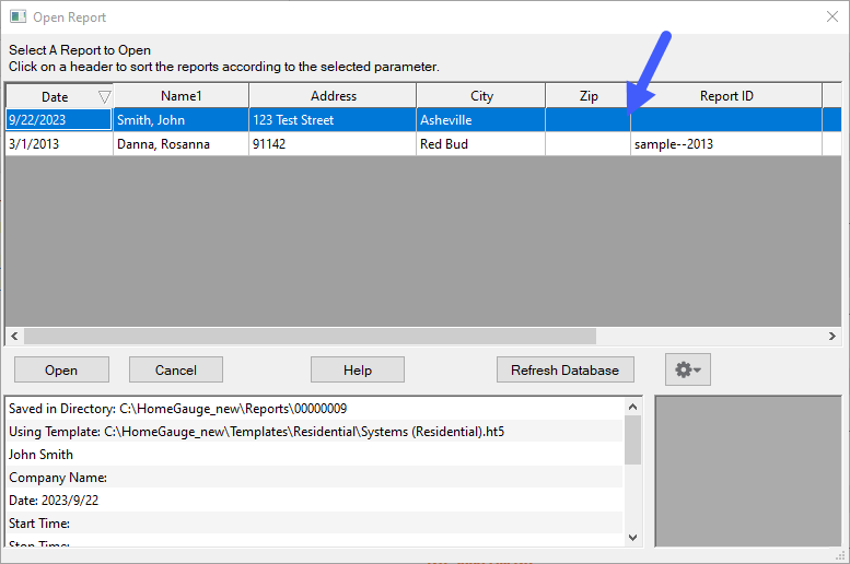 HomeGauge desktop report writer