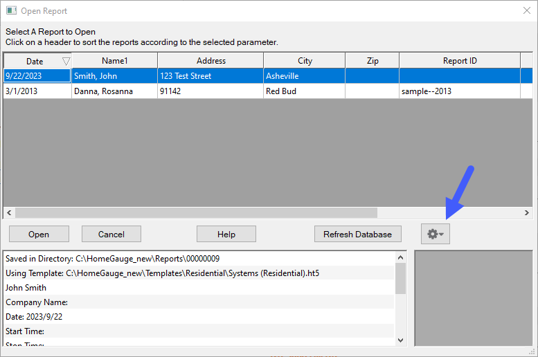 HomeGauge desktop report writer
