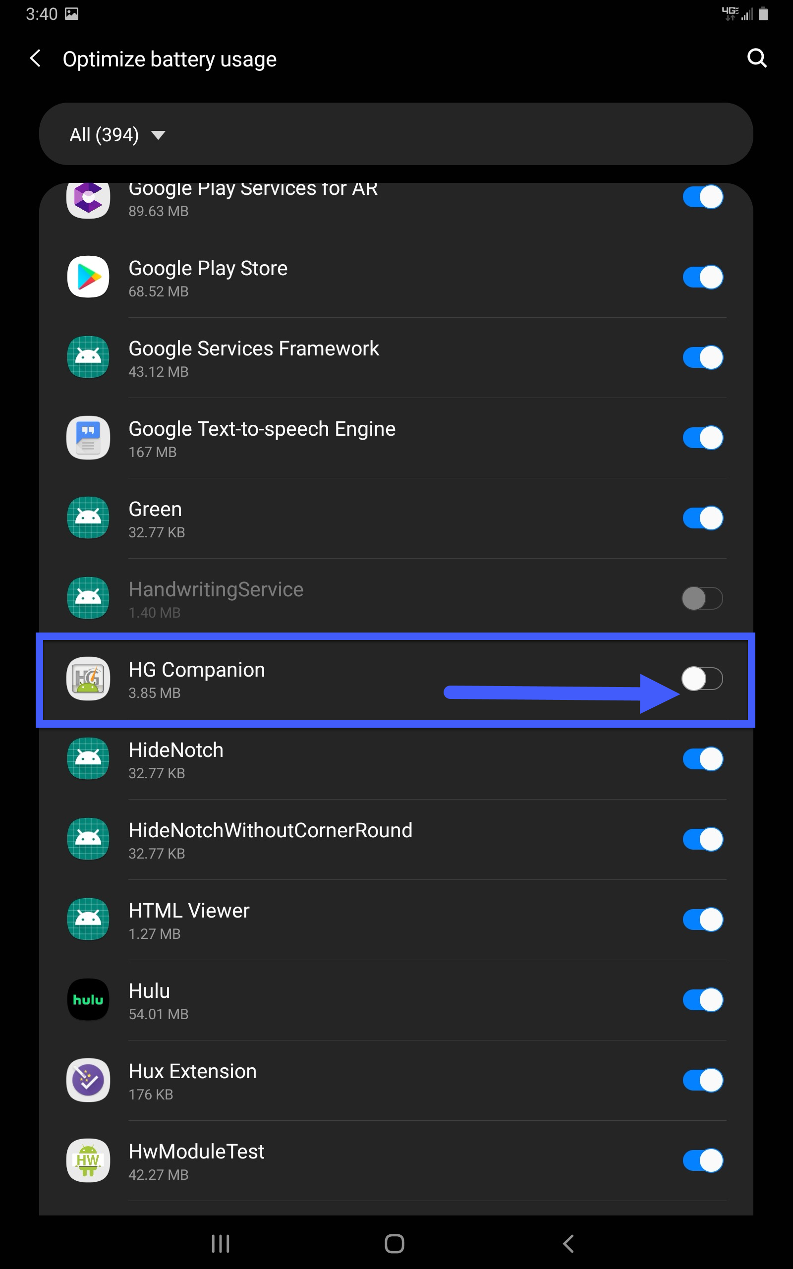 HomeGauge Android app settings