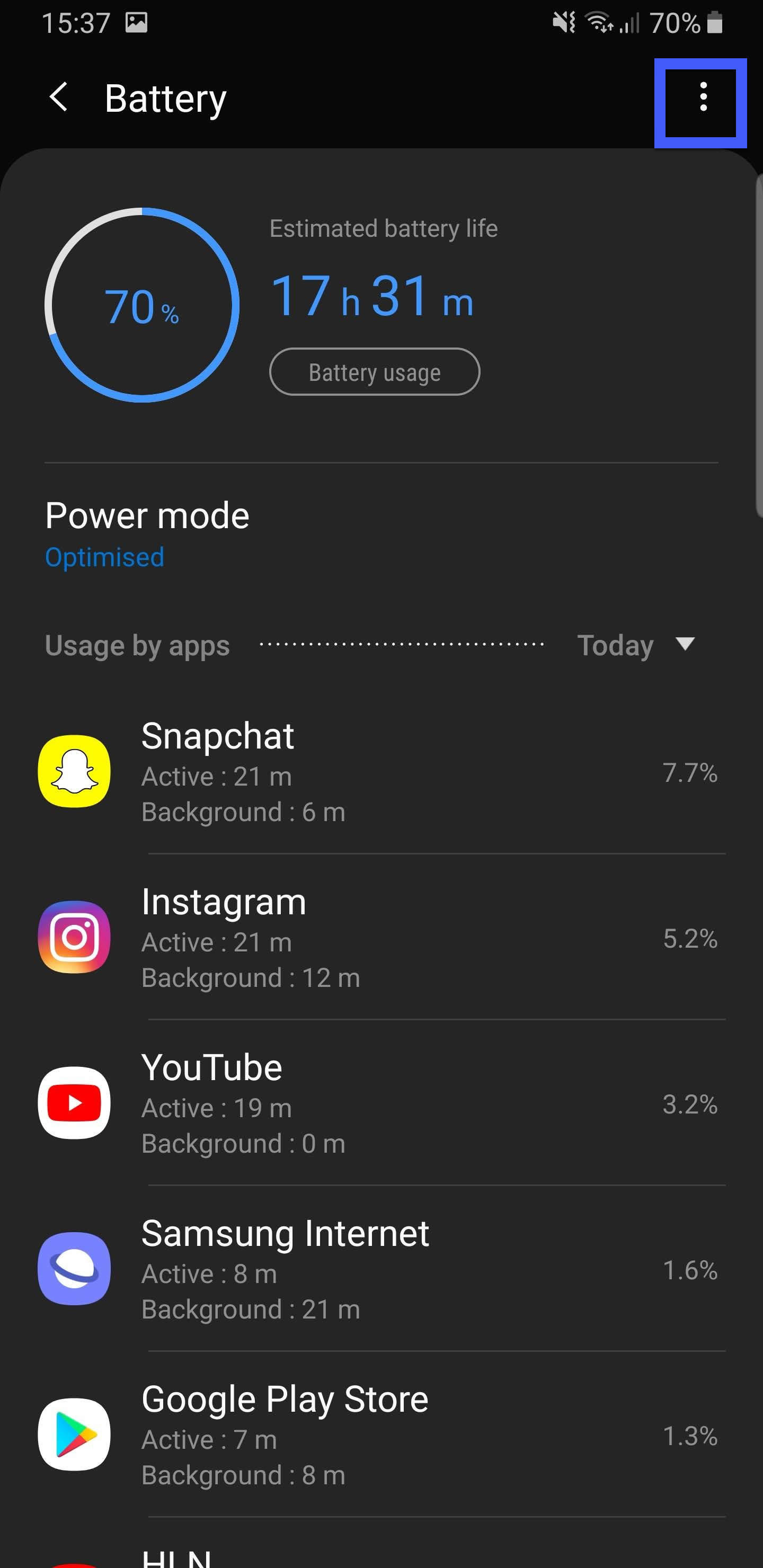 Android settings