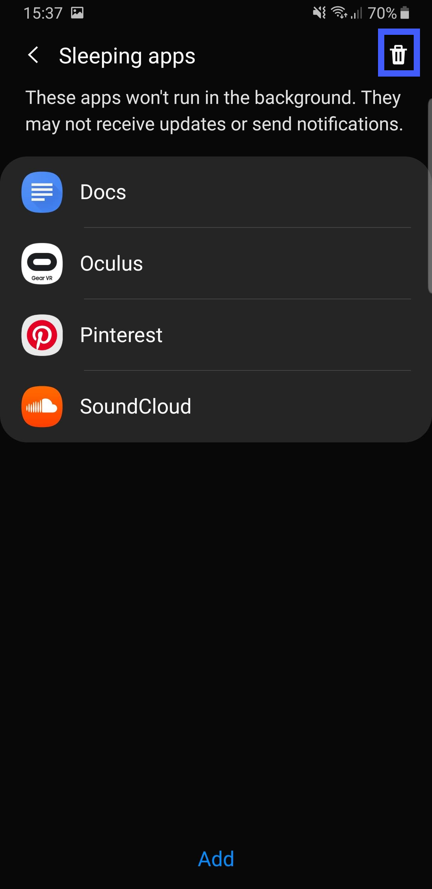 Android settings