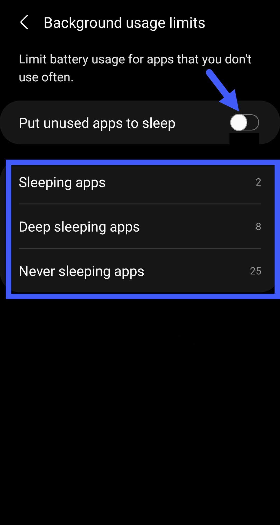 Android settings