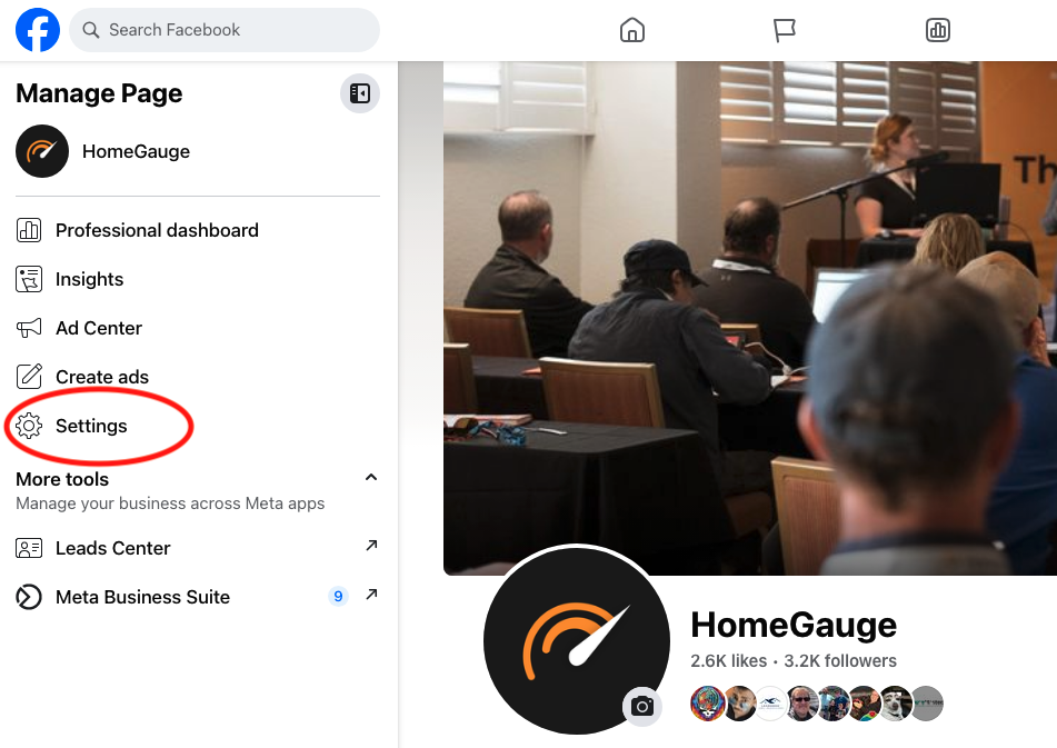 screenshot of facebook profile sidebar