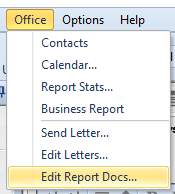 click office > edit report docs